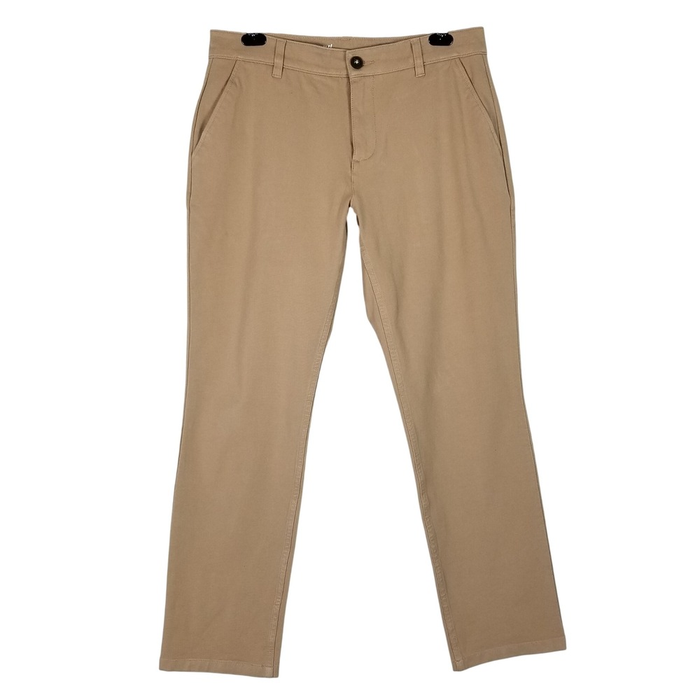 Mugsy Belmonts Chinos Mens 33x30 Khaki Stretch Slim Fit Casual Pants